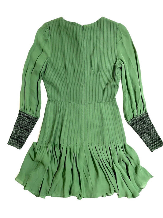 Hanley Mellon - Silk Pleated Mini Dress