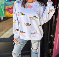 Queen Of Sparkles - Neon Sneaker Sweatshirt