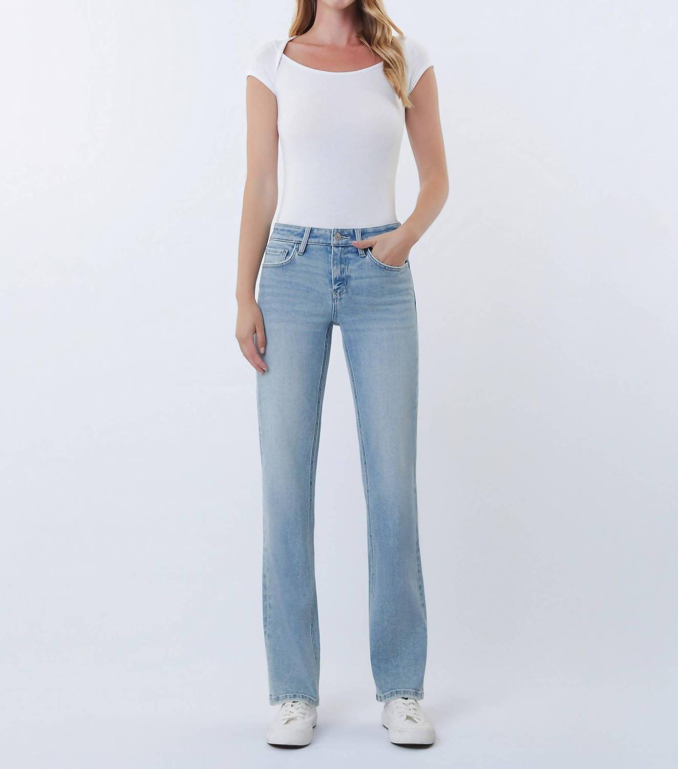 Flying Monkey - Low Rise Straight Leg Denim Jeans