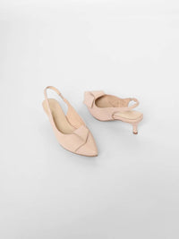 All Black - Women's Flatbow Kitten Slingback Heel