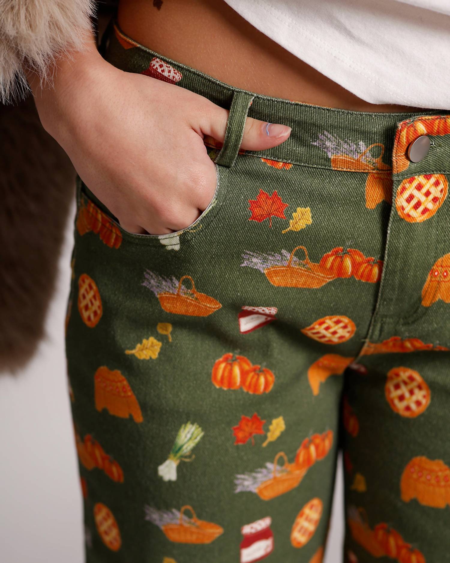 Bailey Rose THANKFUL SEASON PANTS in basil green - women's pants - view 4