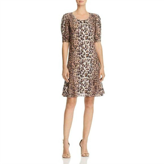 Joie - Angeni Leopard Print Puff Sleeve Mini Dress