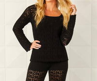 French Kyss - Crochet Round Neck Top
