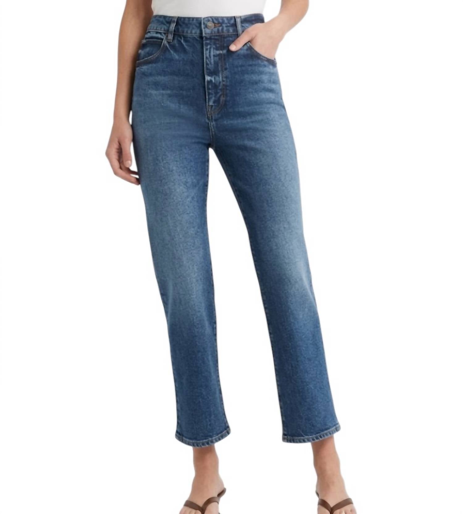 Frame - Ruler Crop Straight Leg Jeans