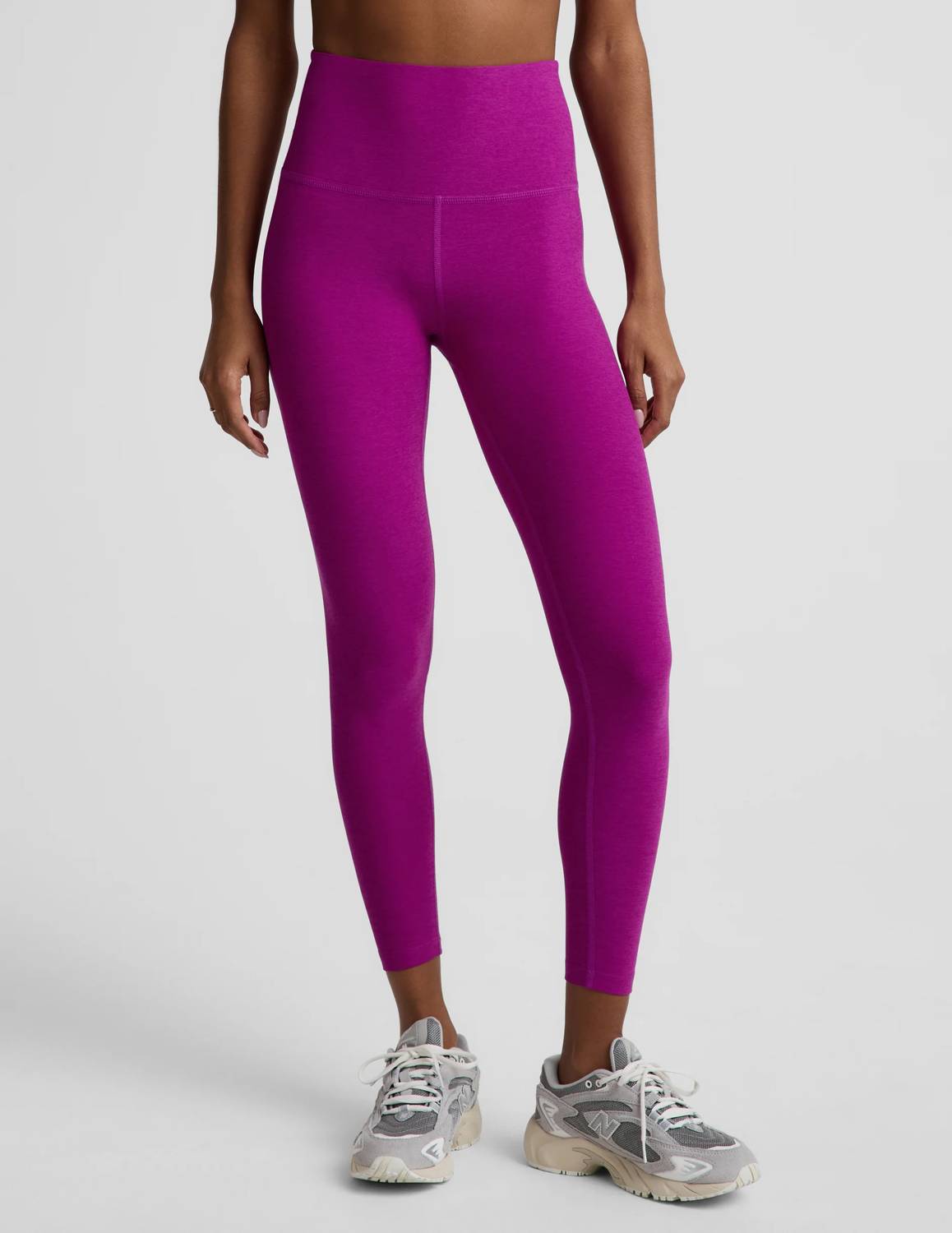 BEYOND YOGA Spacedye Caught In The Midi High Waisted Legging in berry bliss heather - women's legging