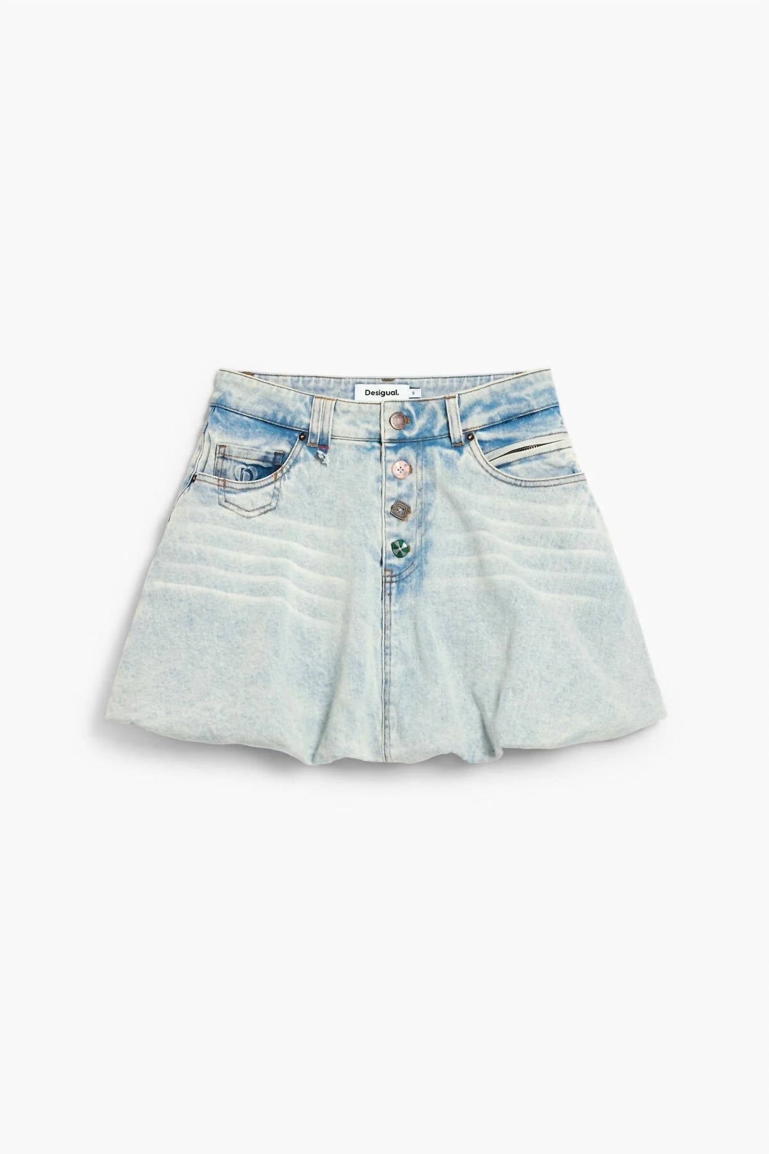 Desigual - Short Denim Mini Skirt