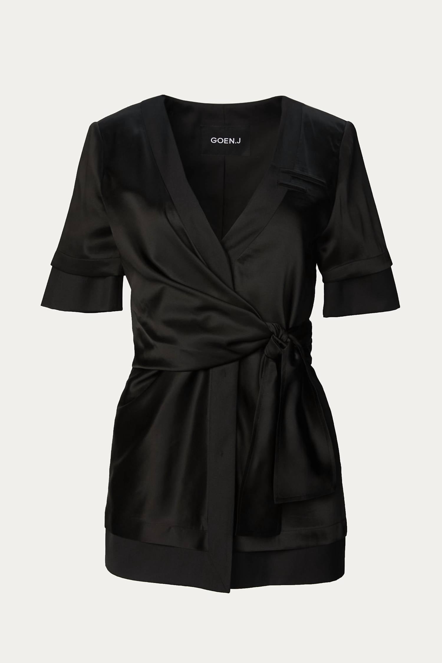 INSIDE-OUT WRAP BLAZER