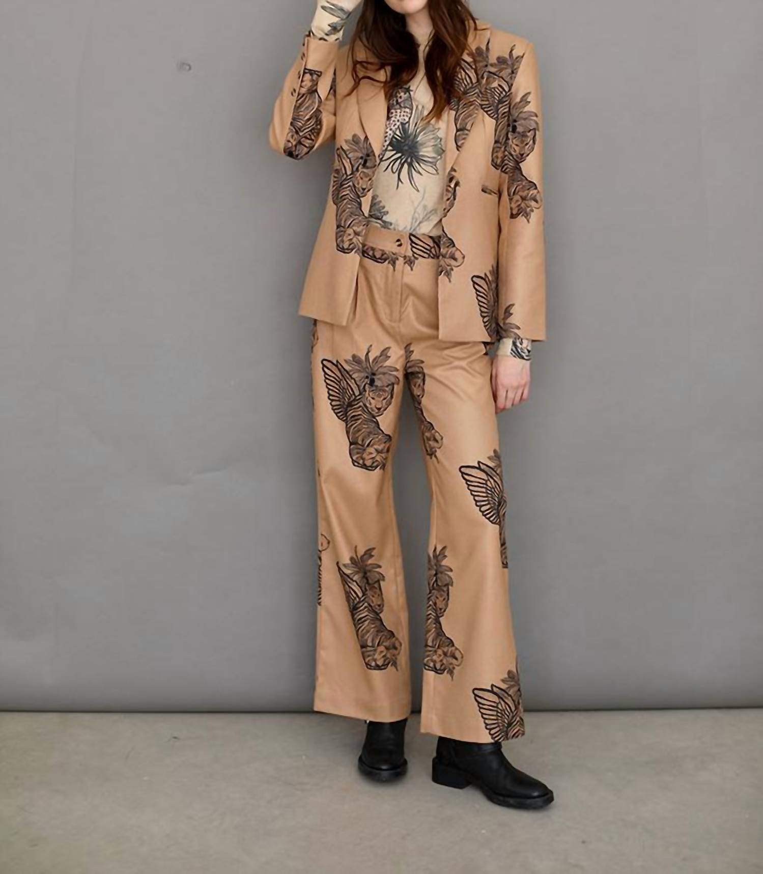 Las Sureñas - Toile De Jouy Wool Pant