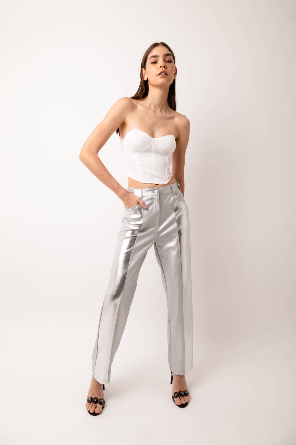 Amylynn - Lupe Metallic Straight Pant