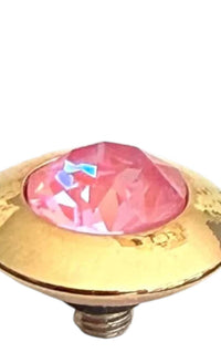 Qudo Women's Tondo 11mm Jewelry Topper in dahlia ignite rose gold - women's jewelry - detail view