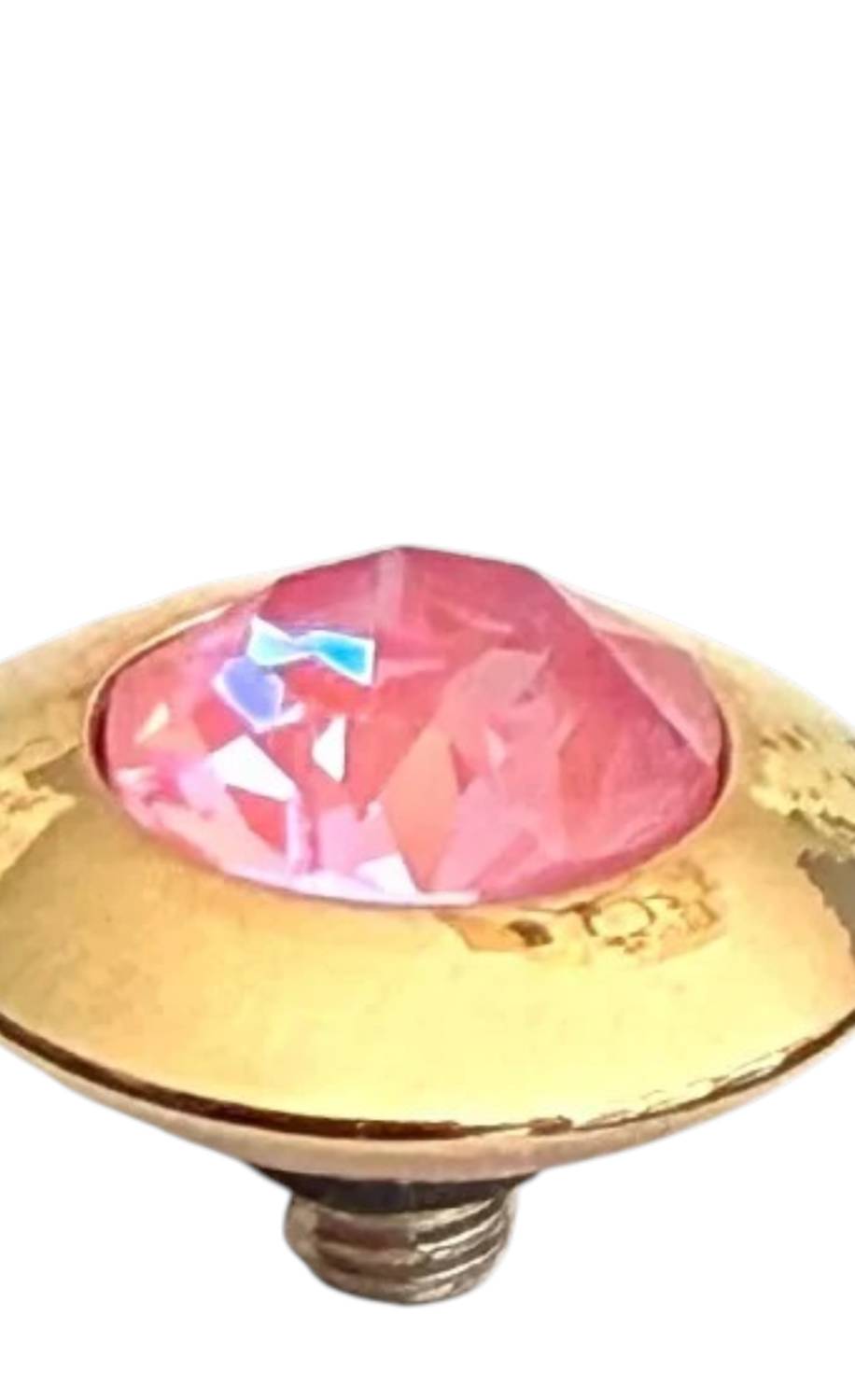 Qudo Women's Tondo 11mm Jewelry Topper in dahlia ignite rose gold - women's jewelry - detail view