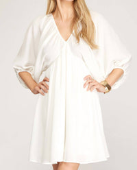 She + Sky - Calli Shirred Woven Dress