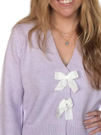 Design History - Jasmine V Neck Bow Tie Sweater