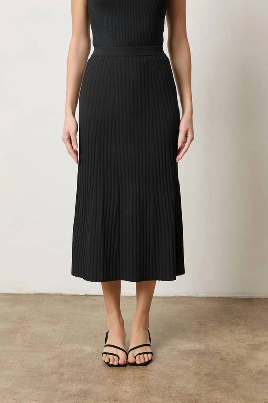 Lilla P - Straight Rib Midi Skirt