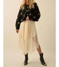 Promesa - Snowflake Jacquard Dolman Cardigan