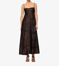 Clea Theron Midi Dress in arabica - women's dress - view 4