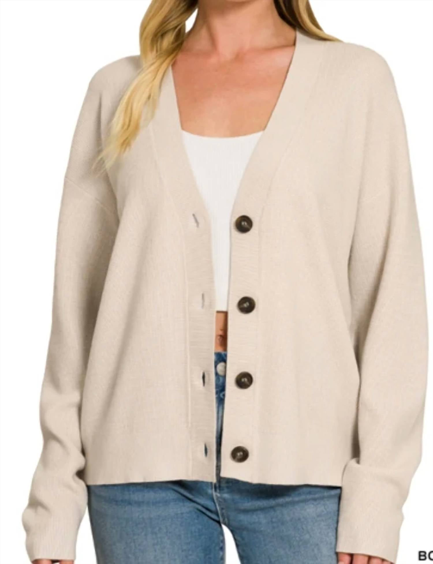 Zenana - Viscose Sweater Cardigan