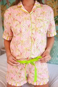 Jess Lea - Tropical Glow Ruffle Pajama Set