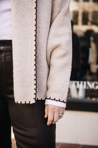 Flat White - Dachshund Cardigan Sweater