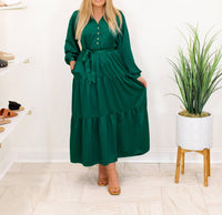 Mary Square Gracelyn Midi Dress in aventurine - women's dress - alternate view