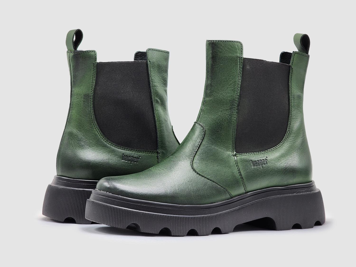 Kcr Group - Women's Modern Insulated Zip-Up Chelsea Leather Boots