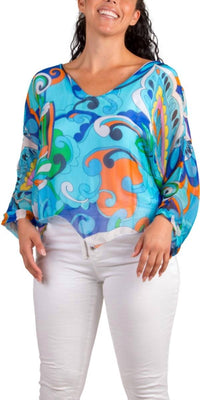 Gigi Moda - Groovy Print Isabetta V-neck Top