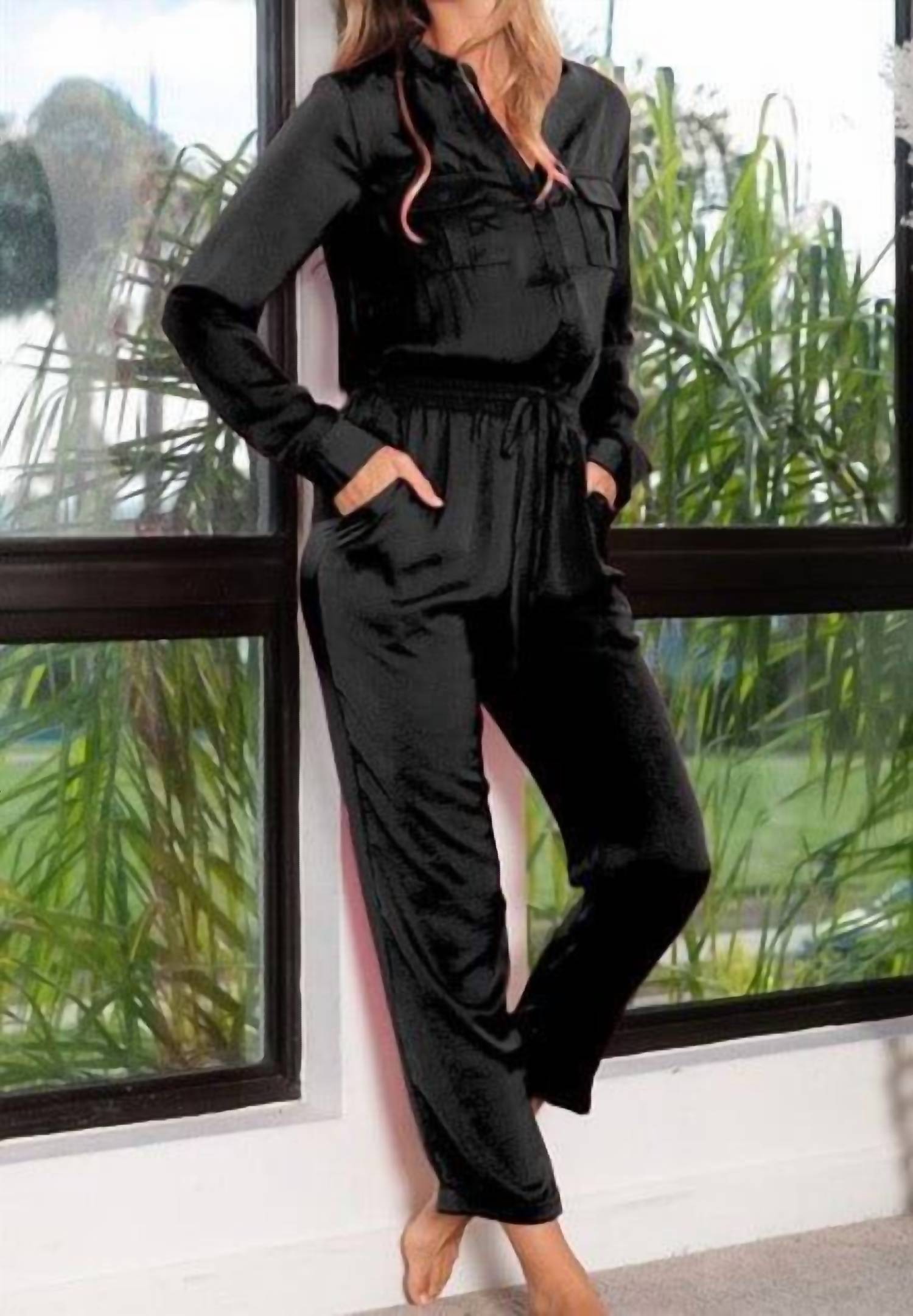 Bibi - Brenna Long Sleeve Jumpsuit