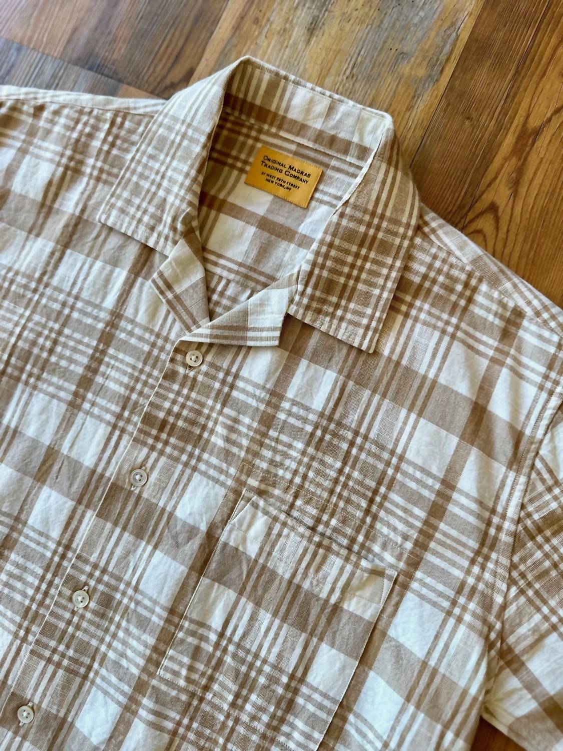 Original Madras Trading Company - Cuban Short Sleeve Plaid Shirt