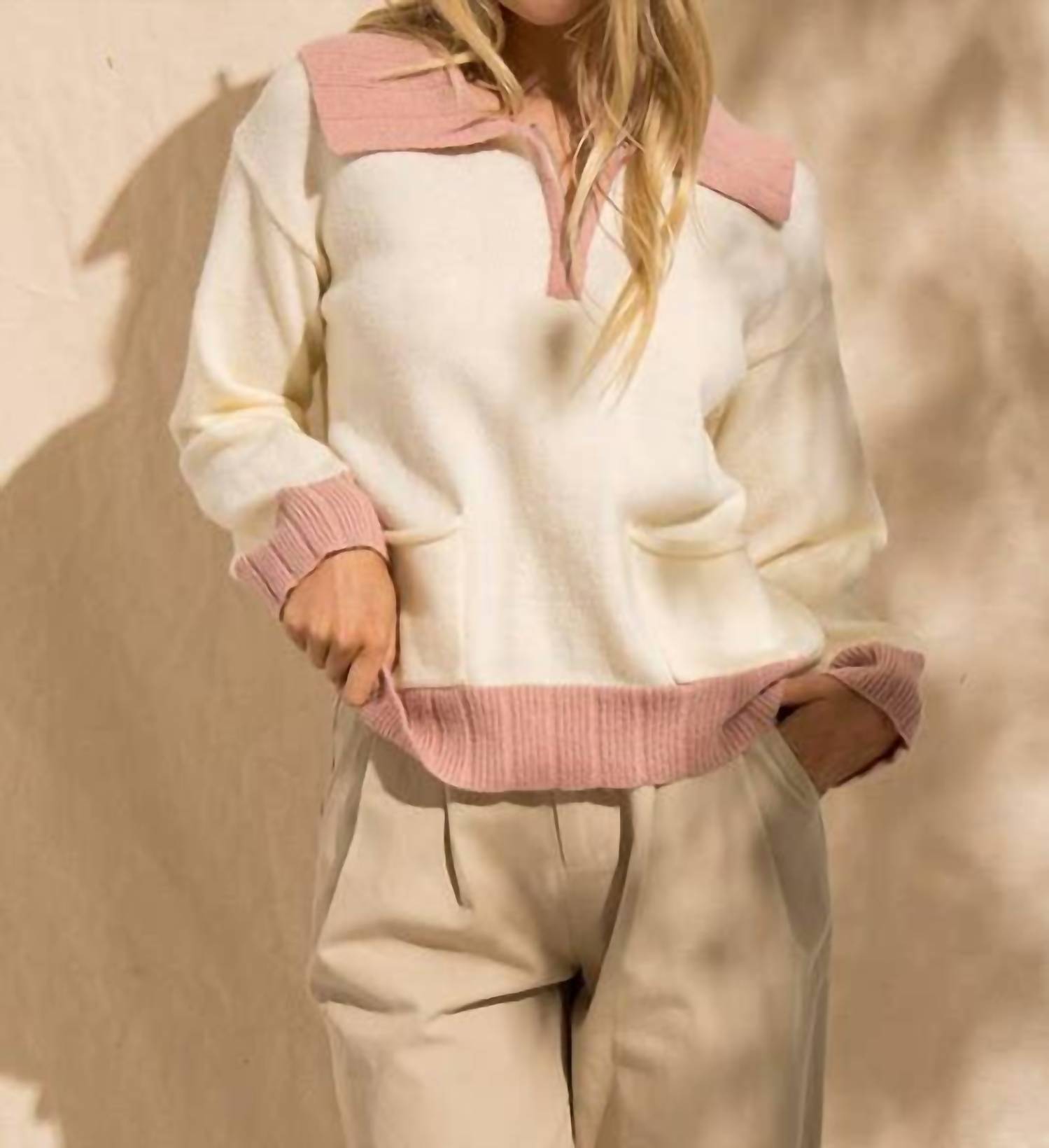 Papermoon - Jessi Colorblock Zip Sweater