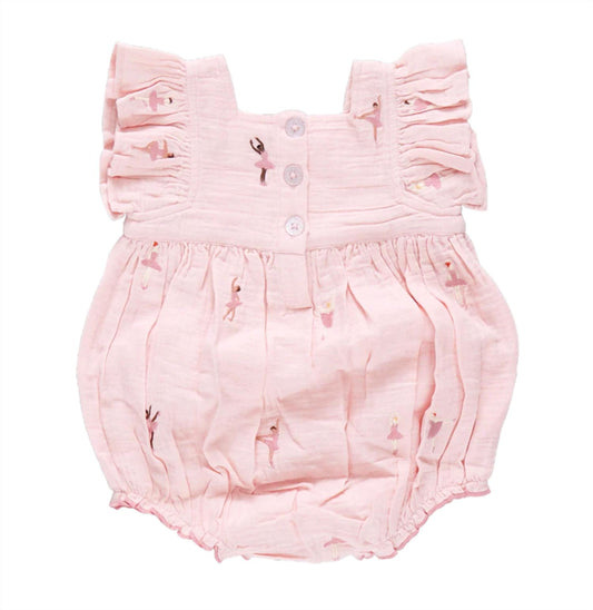 Pink Chicken - Girls Elsie Ballerina Embroidery Bubble