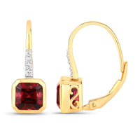 Diana M Jewels Women's Octagon Natural Rubellite Stud Earrings (2.56 Ct) - Signature in 14k yellow gold - women's jewelry - detail view