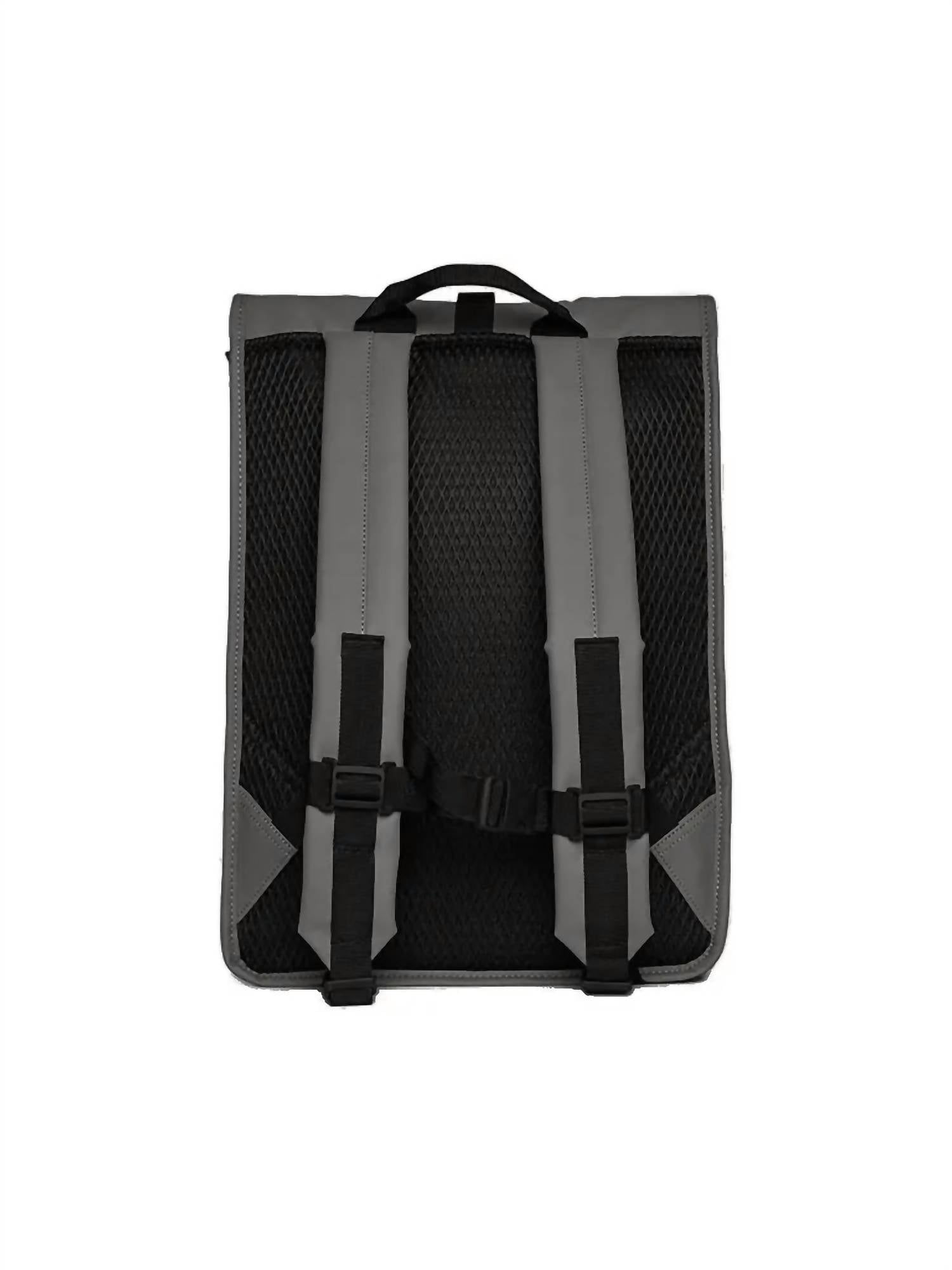 Rains Women's Rolltop Rucksack Bag in grey - women's bag - detail view