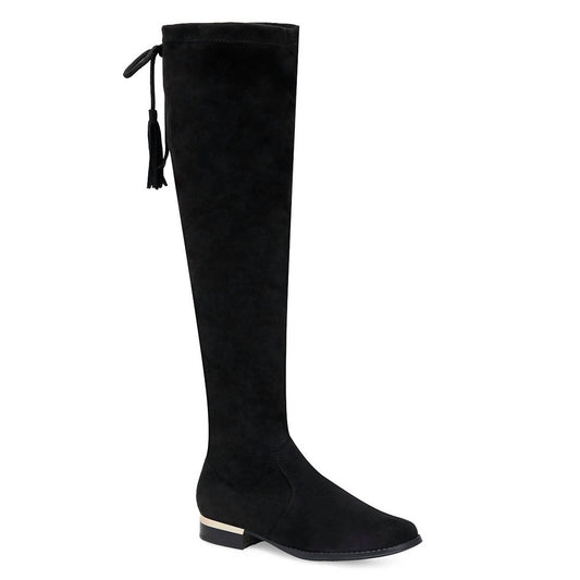 Andrea - Women's Over The Knee Low Heel Boots