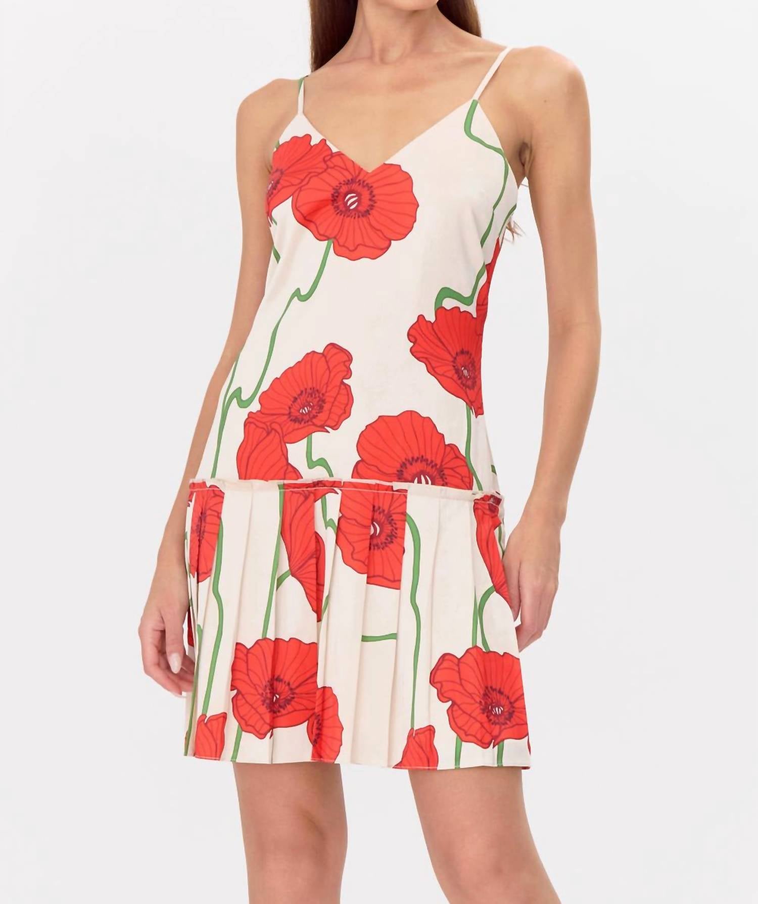 Adelyn Rae - Abstract Rose Print Mini Dress