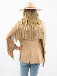 Tcec - Suede Fringe Blazer