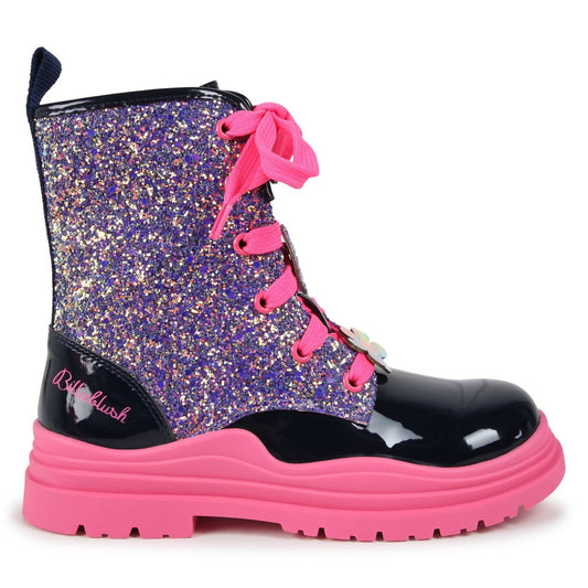 Billieblush - Girl's Glitter Boots With Flower Laces