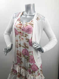 Papillon - Skylar Sheer Floral Long Sleeve Cardigan