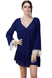 Kori - Bell Sleeve Lace Mini Dress