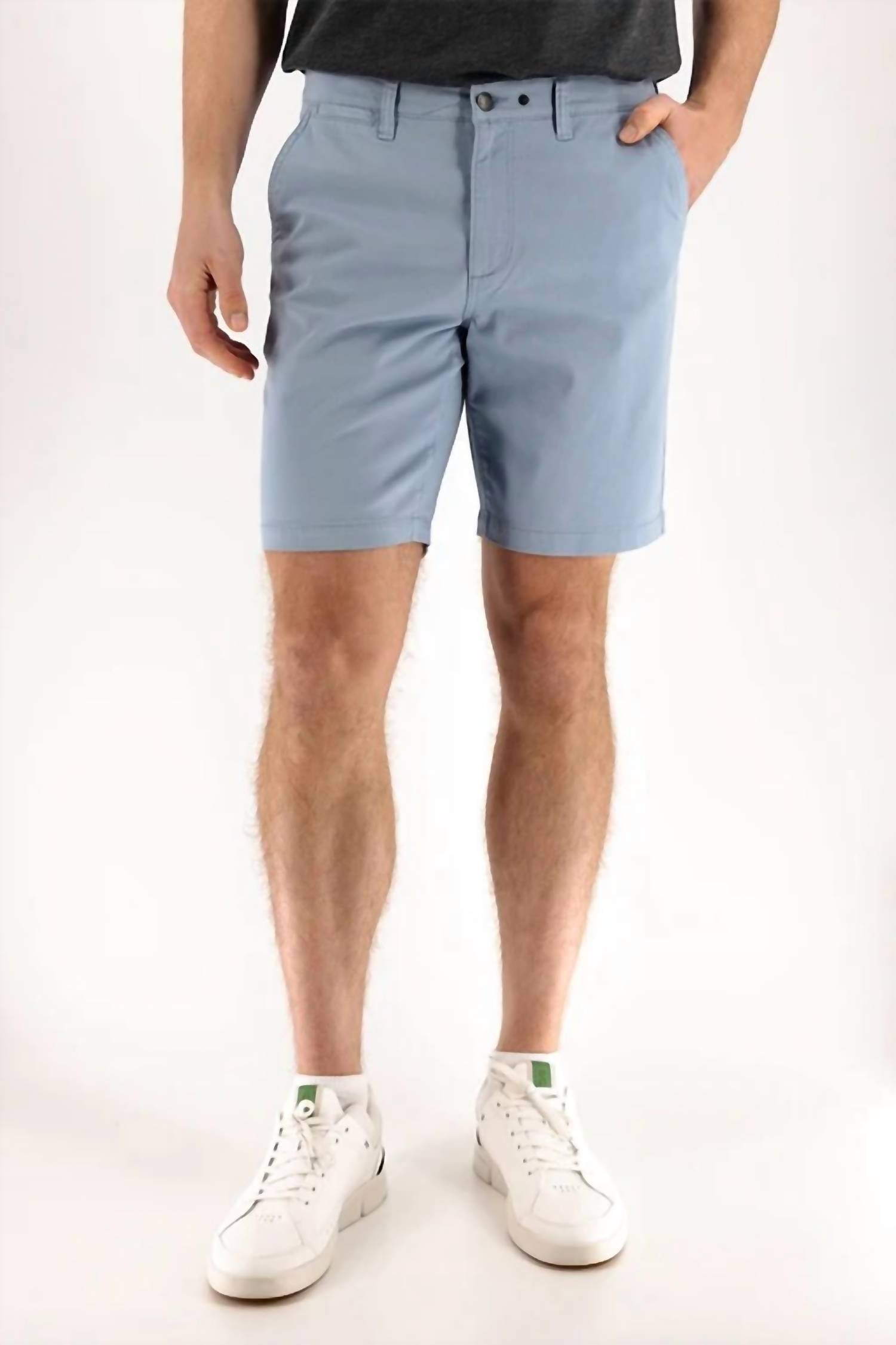DEVIL-DOG Slim-fit Chino Shorts in dusty blue - men's shorts