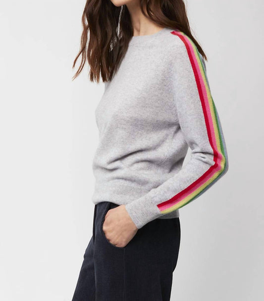 Aldo Martins - Cashmere crewneck sweater with piping