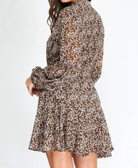 She + Sky - Long Sleeve Woven Button Up Dress