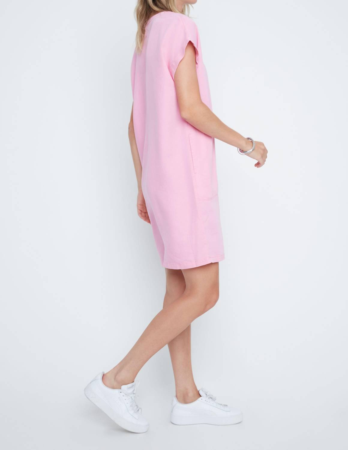 Renuar Soft Breeze Luxe Mini Dress in rosebud - women's dress - alternate view