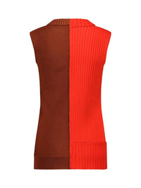 Marina Moscone - Women's Sleeveless Pullover Sweater Top