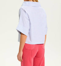 Fdj - Crossover Neck Popover Top