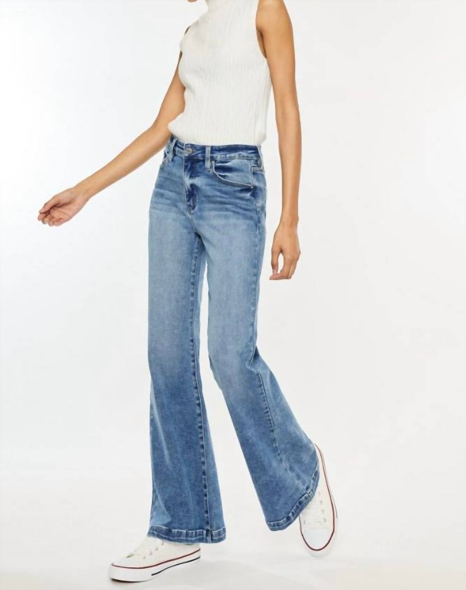 Kancan - High Rise Wide Leg Flare Jean