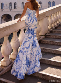 Sherri Hill - Floral Sweetheart Neck Corset Bodice Dress
