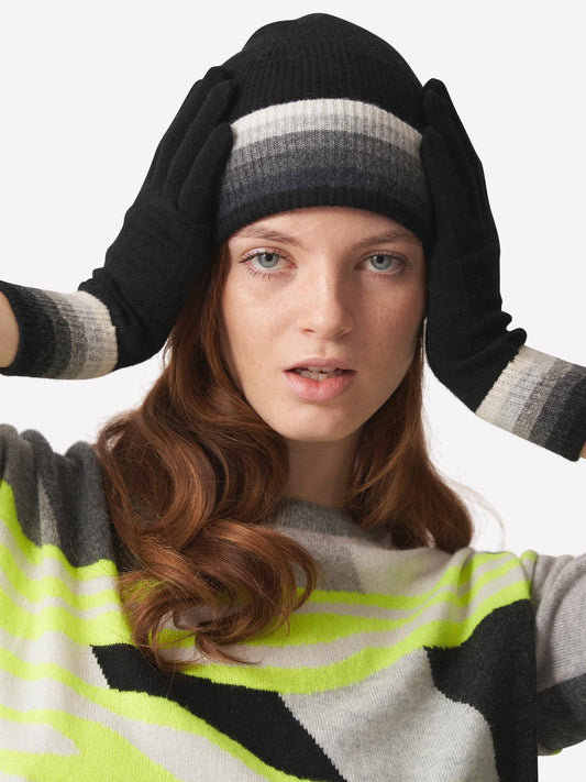 Brodie Cashmere - Rainbow Stripe Cashmere Gloves