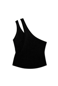 Jenni Ribbed One Shoulder Top