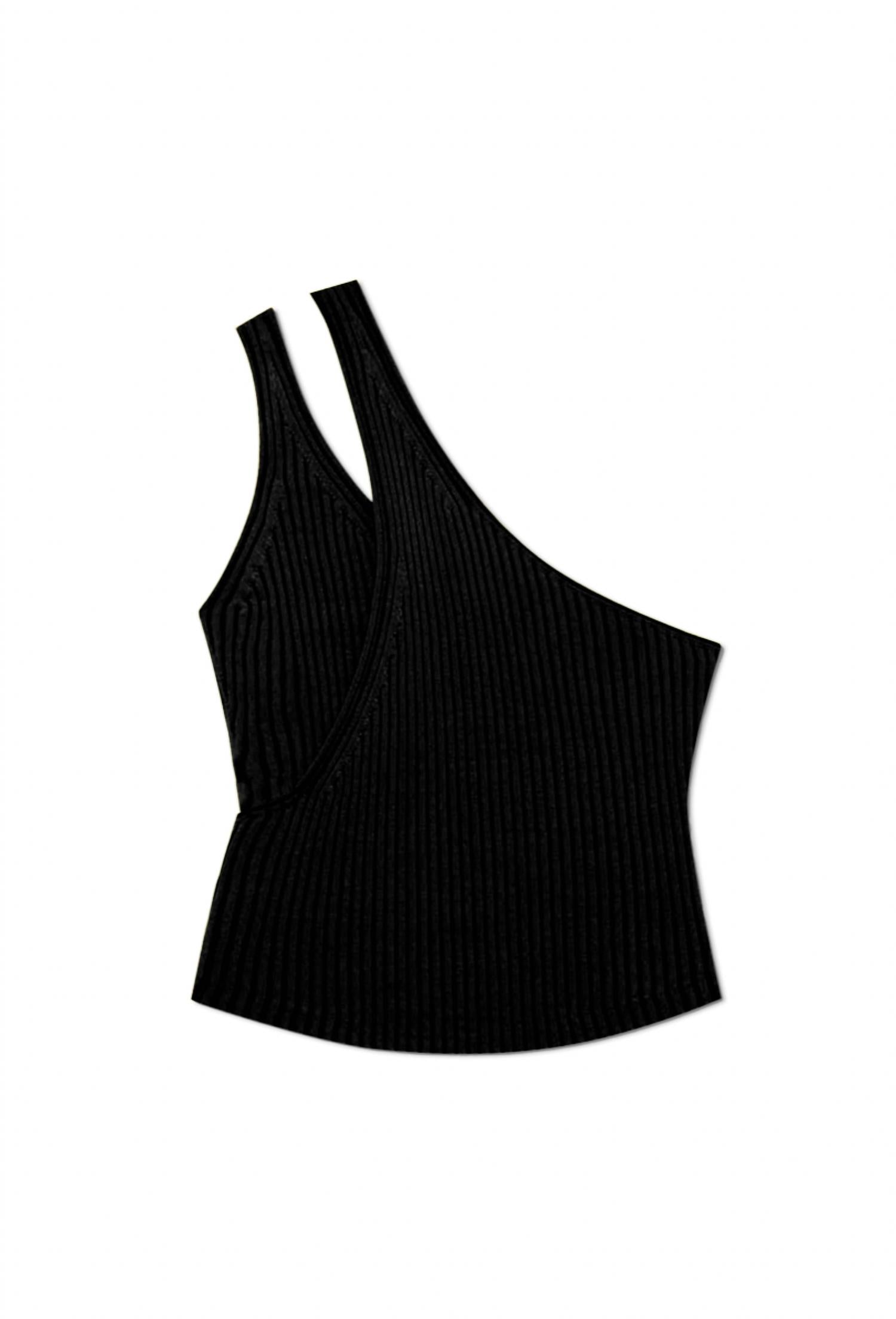 Jenni Ribbed One Shoulder Top