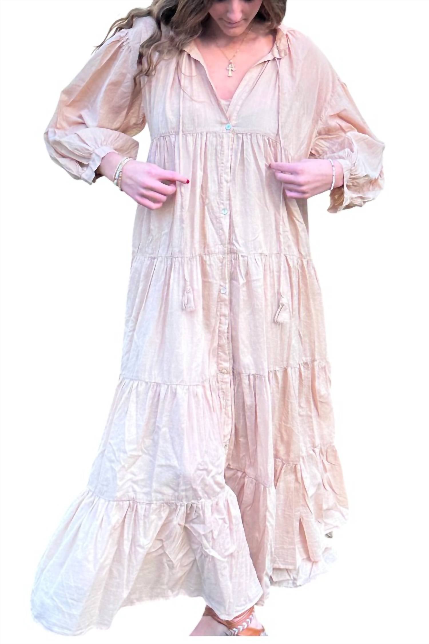 Pearl And Caviar - Daphne Long Sleeve Maxi Dress